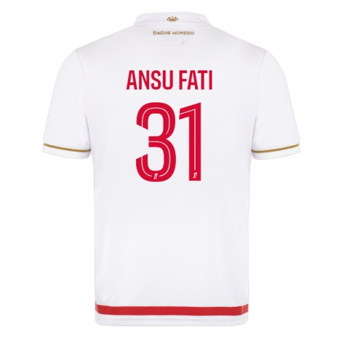 AS Monaco Ansu Fati #31 Maglia Gara Casa Repliche 2025-26 Maniche Corte AS Monaco Ansu Fati #31 Maglia Gara Casa Repliche 2025-26 Maniche Corte